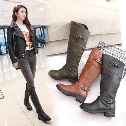 Side zipper middle boot